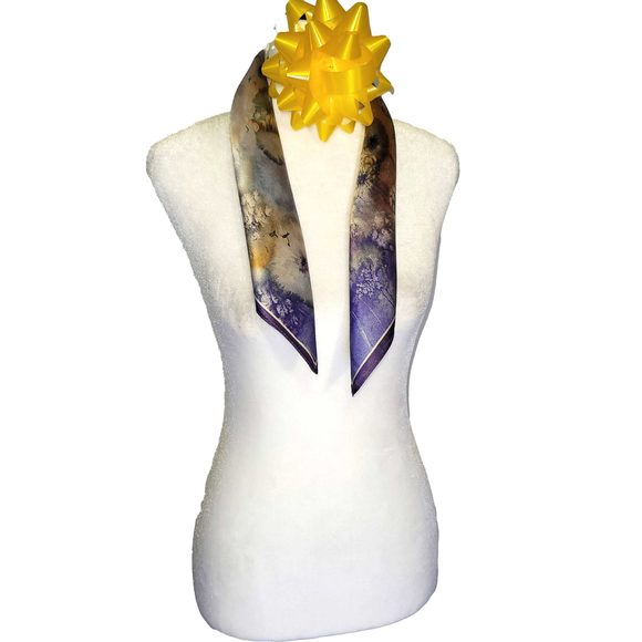 NWT Genuine 100% Mulberry Silk Satin Scarf 20"x20" Small Square Shawl 5501 - Picture 5 of 8